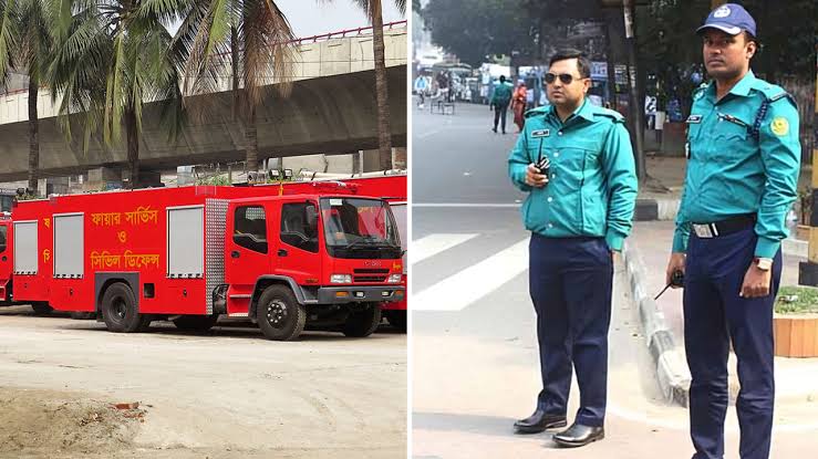 সর্বোচ্চ সতর্ক ফায়ার সার্ভিস, কঠোর নিরাপত্তায় পুলিশ ও র‍্যাব