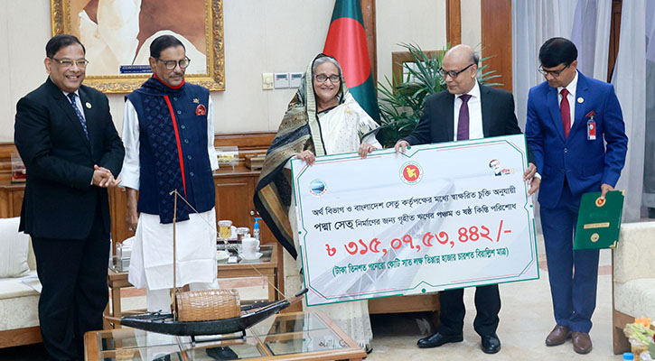 PM receives over TK 315cr Padma Bridge loan installments