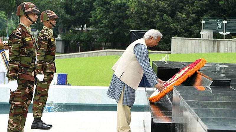  প্রধান উপদেষ্টার শ্রদ্ধা শিখা অনির্বাণে