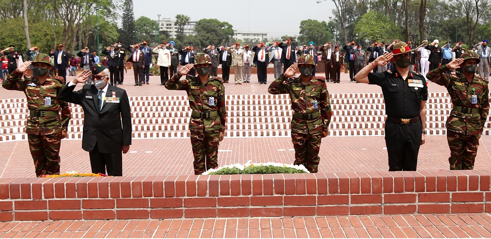 Indian warriors laid wreath at National Martyrs' Memorial