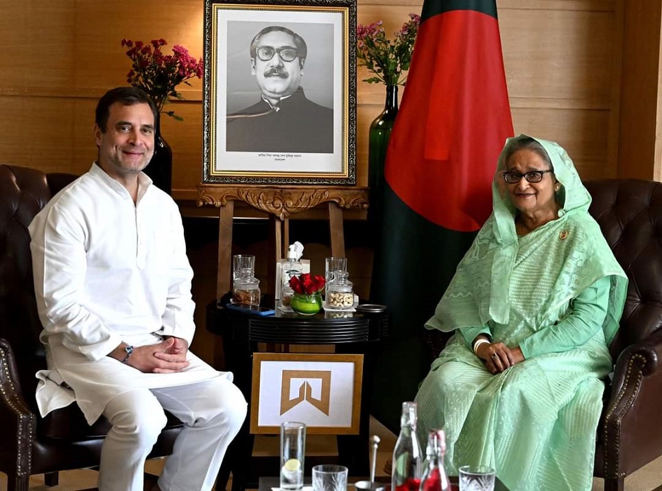 Rahul Gandhi Meets Bangladesh Prime Minister Sheikh Hasina