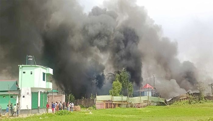 RMG factory set on fire in Gazipur