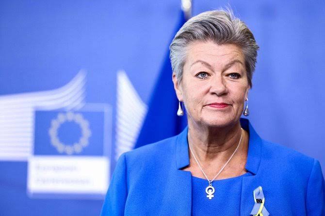 Home Affairs: European Commissioner Ylva Johansson due Thursday