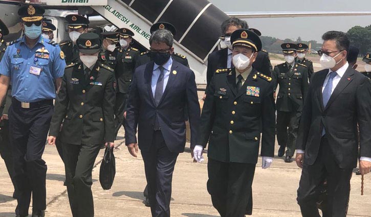 Chinese Defence Minister arrives in Dhaka