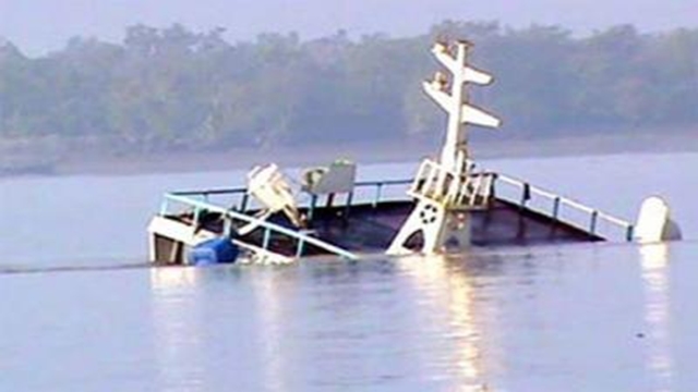 Coal-laden cargo sinks in Sundarbans